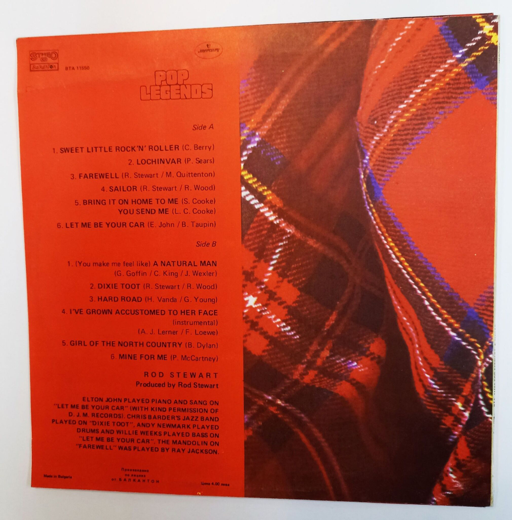 Винтажная виниловая пластинка LP Rod Stewart Smiler (Болгария 1985)