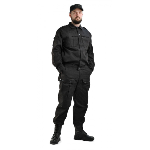 Костюм мужской "Спецназ" рип-стоп черный