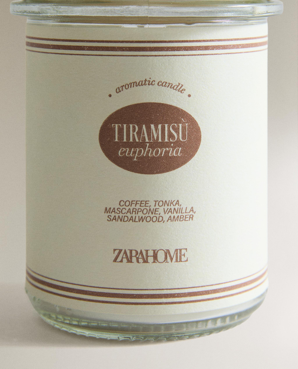 Zara Home Ароматическая свеча Tiramis Euphoria, 130 г, аромат для дома