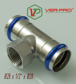 НЕРЖ Тройник  28*1/2 г.*28  "VER-PRO"  (24/4шт)