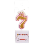 Свеча для торта Цифра Корона «7» 10 см