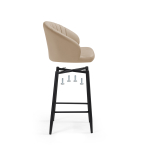 Барный стул Woodville Бэнбу velutto 05, черный, ножки черные