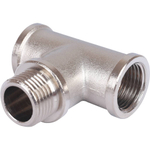 Тройник STOUT никелированный 1/2" ВР/НР/ВР