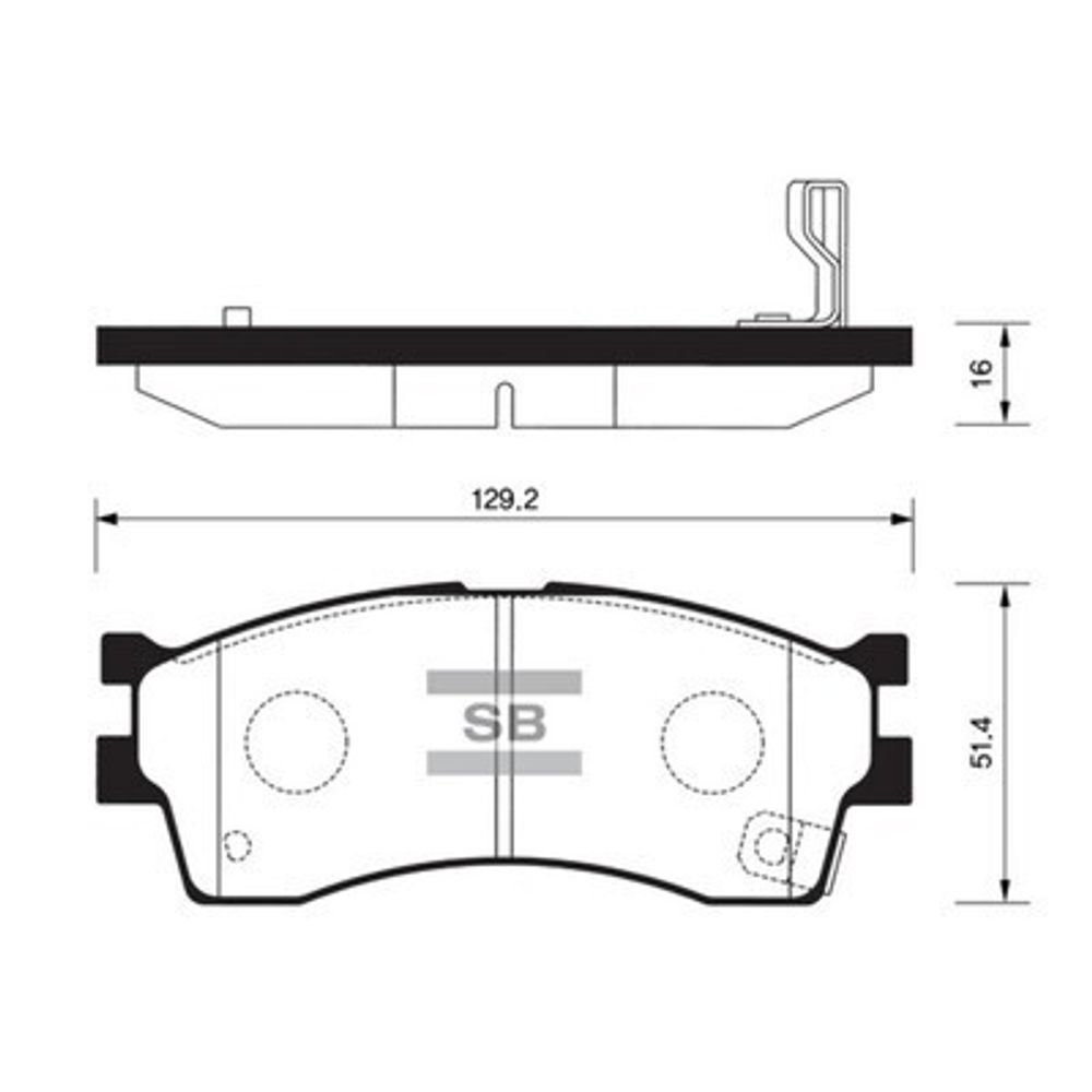 Колодка торм. Kia Spectra Rio Shuma перед. (Sangsin)