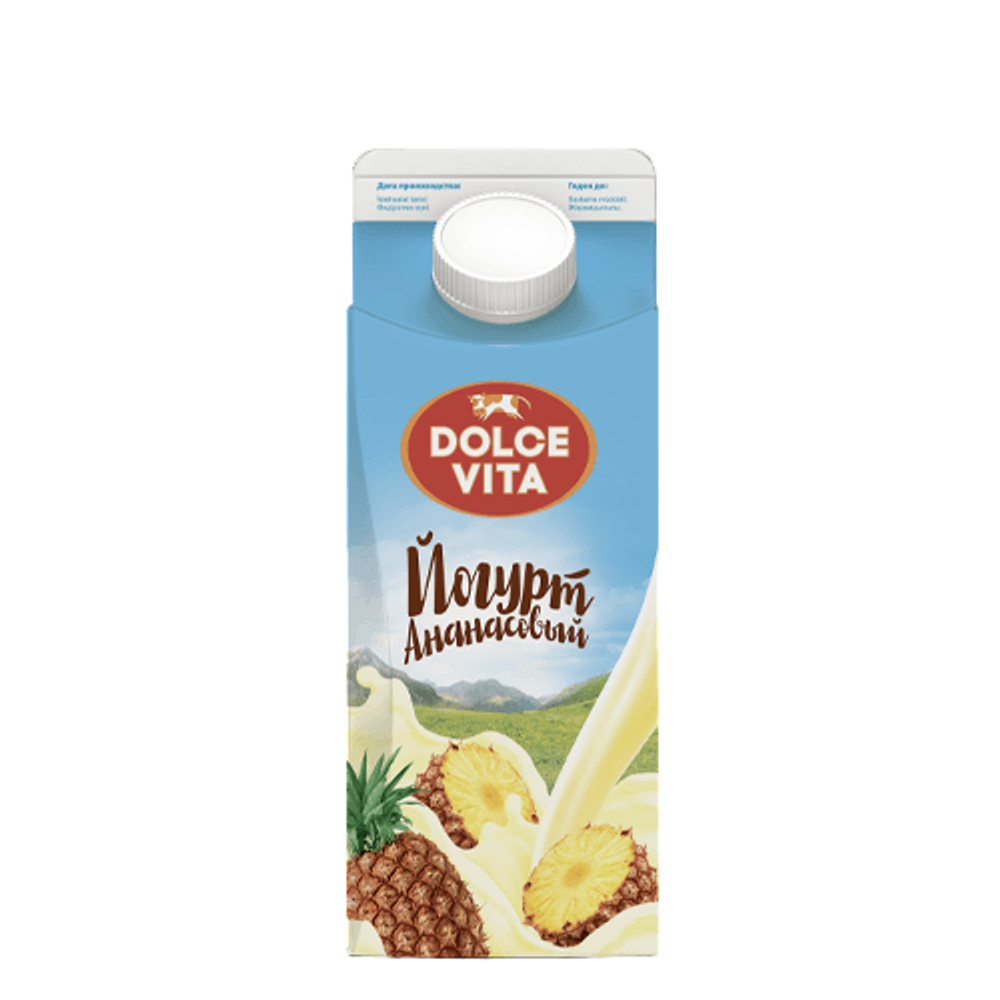 "Дольче Вита" Йогурт АНАНАС 2,5% 900г