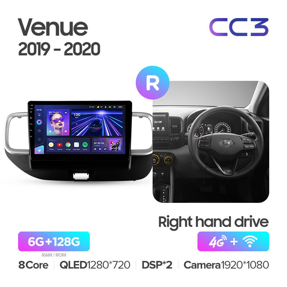 Teyes CC3 9" для Hyundai Venue 2019