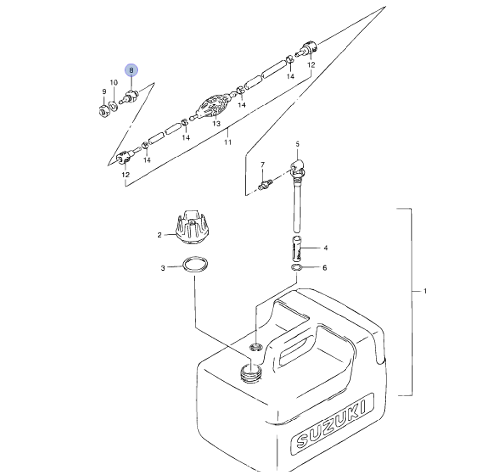 Коннектор топл. ПЛМ Suzuki 6mm (65720-98520-000)