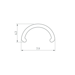 Экран ARH-ROUND-D8-2000 Round Opal (Arlight, Пластик) 036326