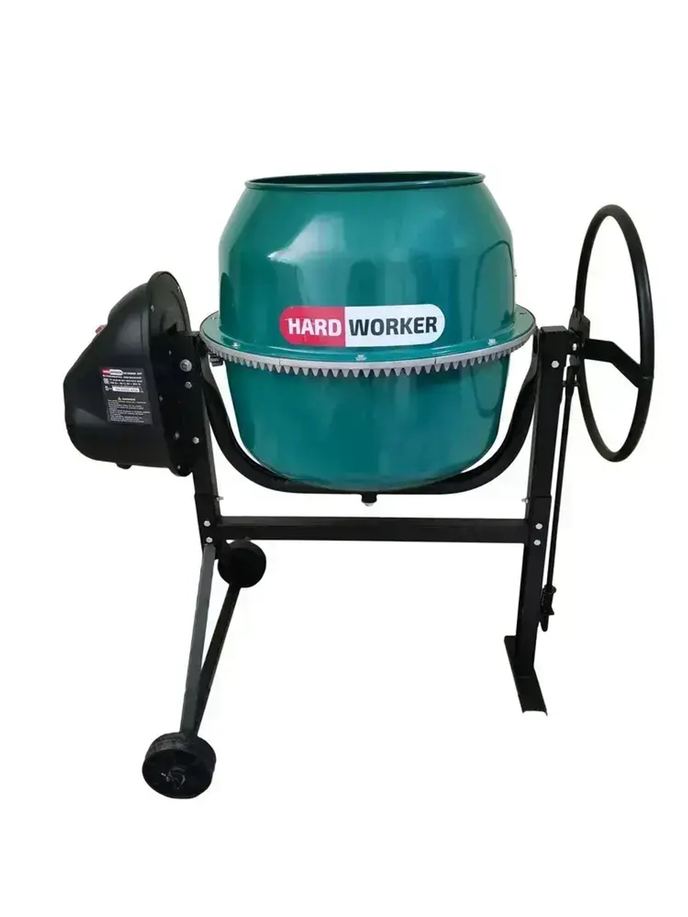 Бетономешалка строительная HARD WORKER БС-220СВА ХИТ, бетоносмеситель электрический 750 Вт, металлический венец