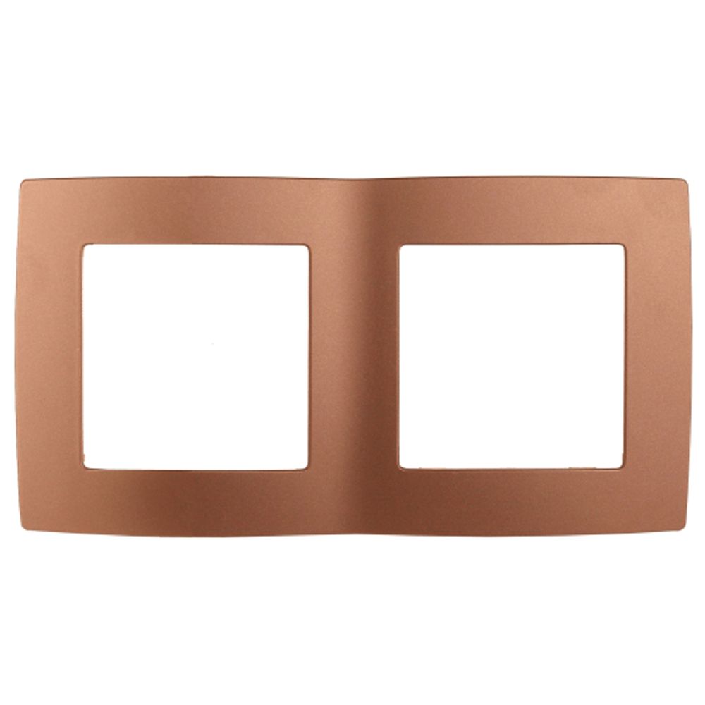 12-5002-14 ЭРА Рамка на 2 поста, Эра12, медь | Эра 12 Медь