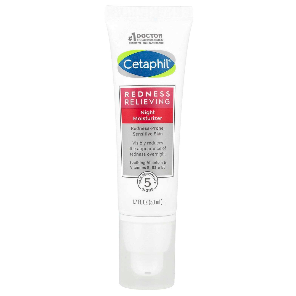 Cetaphil, ночное увлажняющее средство, снятие покраснения, 50 г (1,7 унции)