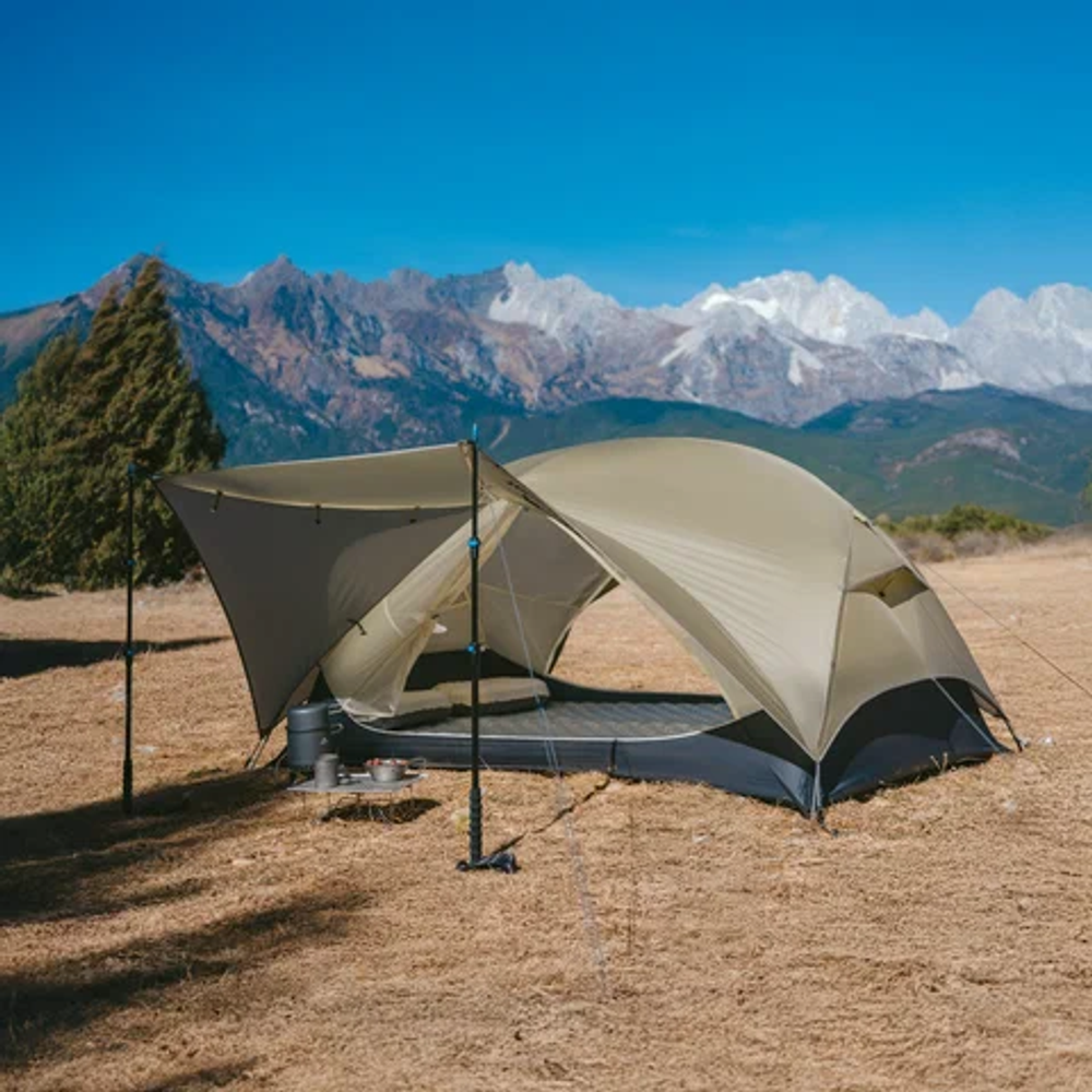 Палатка Naturehike Mongar UL 1-местная, алюминиевый каркас, сверхлегкая, песочная, артикул CNK2550WS016-MRS1