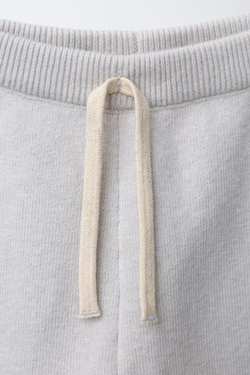 ZARA ТРИКОТАЖНЫЕ БРЮКИ-ДЖОГГЕРЫ, СВЕТЛО-СЕРЫЙ