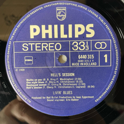 Винтажная виниловая пластинка LP Livin Blues Hell's Session (Нидерланды 1977)