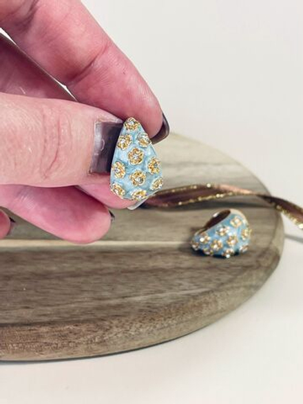 Серьги конго с эмалью