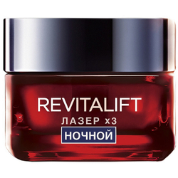 L'ORÉAL PARIS Ночной антивозрастной крем-маска для лица Revitalift Лазер х3, 50 мл