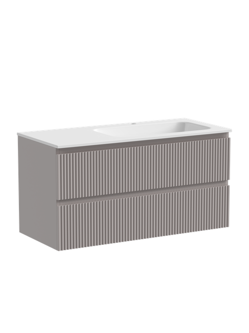 Тумба с раковиной Sancos Snob R 100 см SNR100RSM правая, doha soft