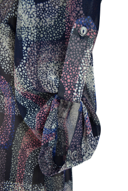 Платье-рубашка 1641Ла, розово-синий #284РСи241641Л