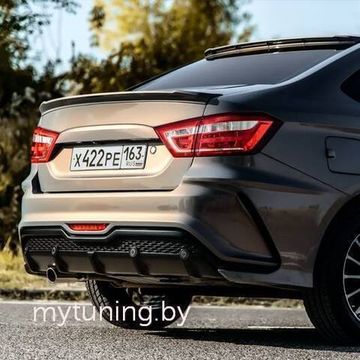 Задний бампер XMUG под насадку для Lada Vesta \ Vesta SW