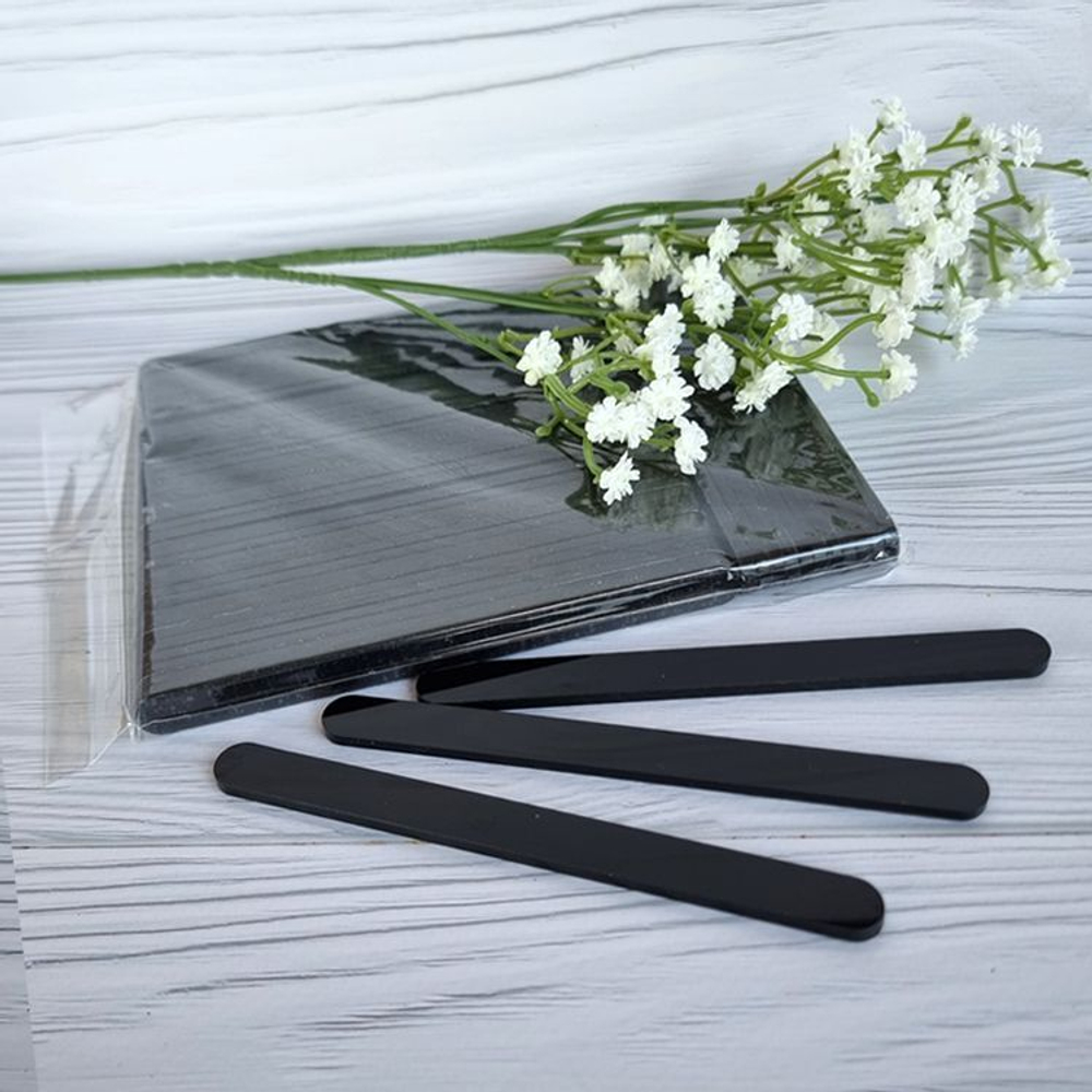 Палочки акриловые для эскимо 11 см, 50 шт (черные)