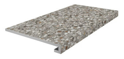 Фронтальная ступень клееная Бричиола серый матовый обрезной (KM6060G0011RGCF)