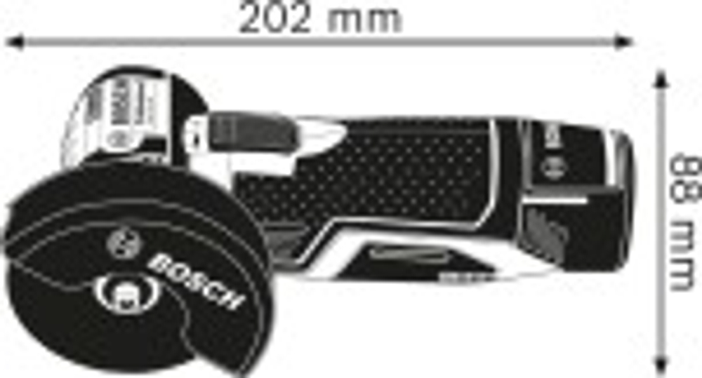 Угловая шлифмашина аккумуляторная BOSCH GWS 12V-76 бесщеточная 0615990M3E 1х2,0 Ач, картонная коробка