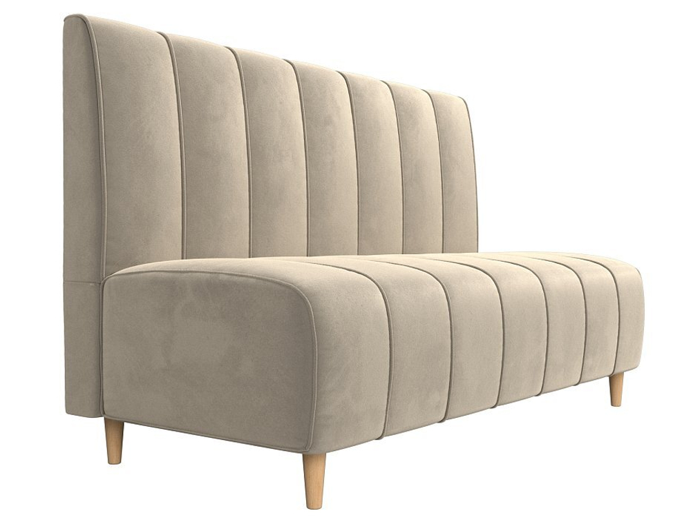 Диван кухонный прямой Ральф, Бежевый, Микровельвет, 104140