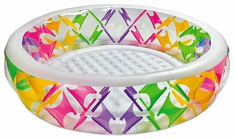 Бассейн надувной Intex 56494 Summer Joy 229х56 см / Круглый трехсекционный бассейн Летняя Радость Интекс для дачи и отдыха