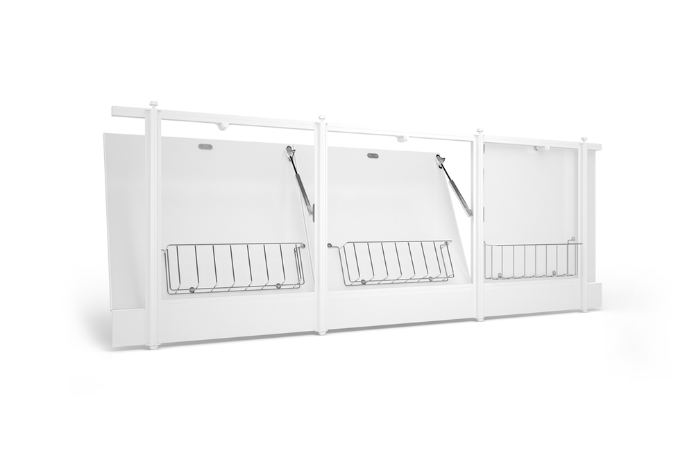 Водостойкий экран под ванну с откидными дверцами