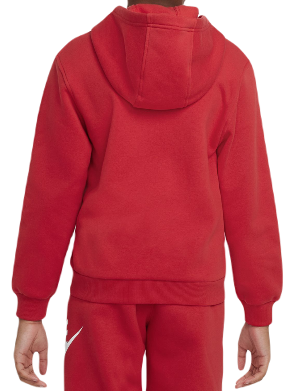 Кофта для девочки теннисная  Nike Club Fleece Full-Zip Hoodie - university red/white
