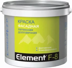 Краска фасадная Alpa Element F-8 латексная долговечная атмосферостойкая 10л