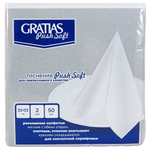 Салфетка 33х33 (2 сл.) 50 серые Gratias PushSoft (1/24 шт.)