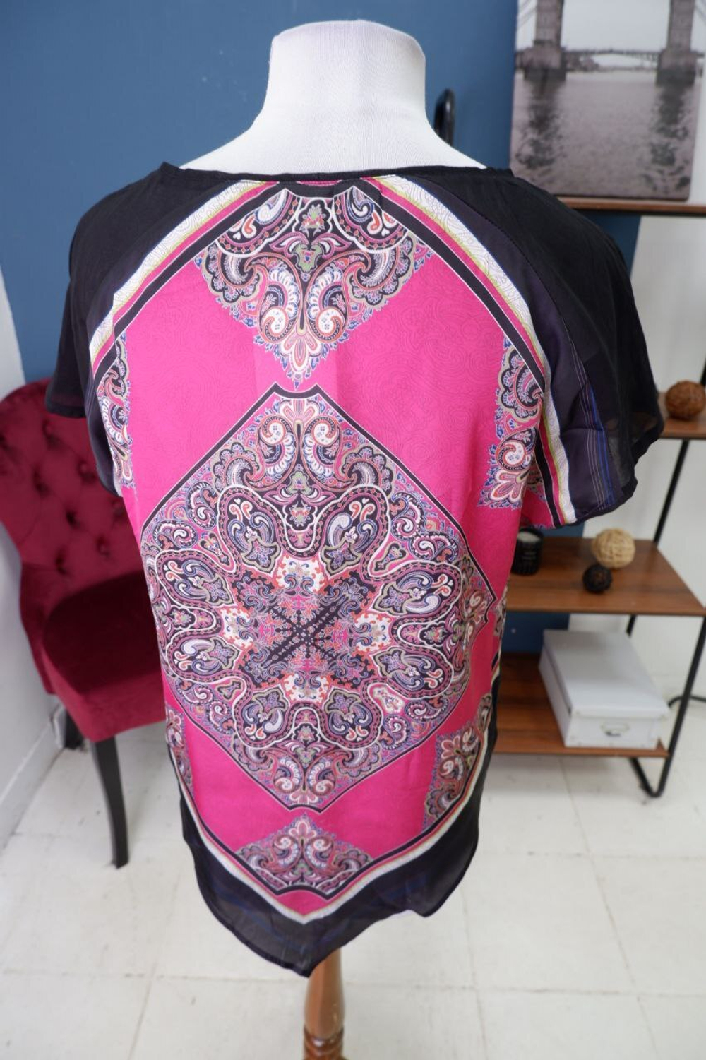 Блузка Promod  с узором 44 размер