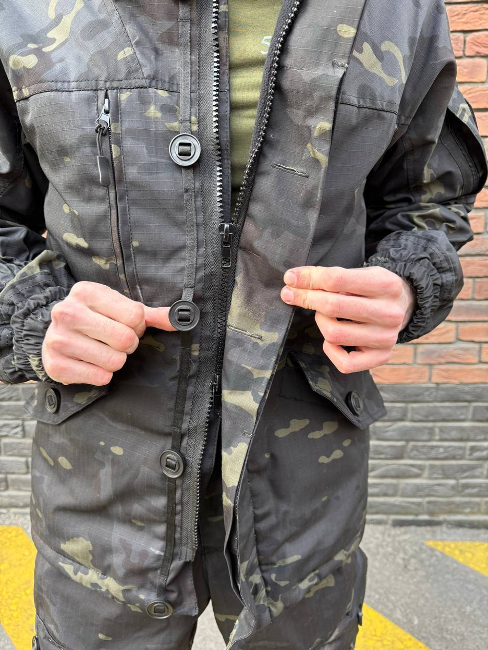 Костюм горка 6 флис / осень-зима / черный мультикам