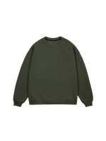 Свитшот оверсайз, с начесом (хаки)