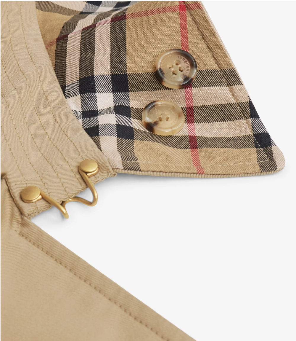 Оригинальный тренч Burberry Kensington средней длины,бежевый — сделано в Англии