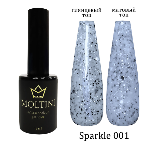 Гель-лак Moltini “Sparkle” 001, 12 ml