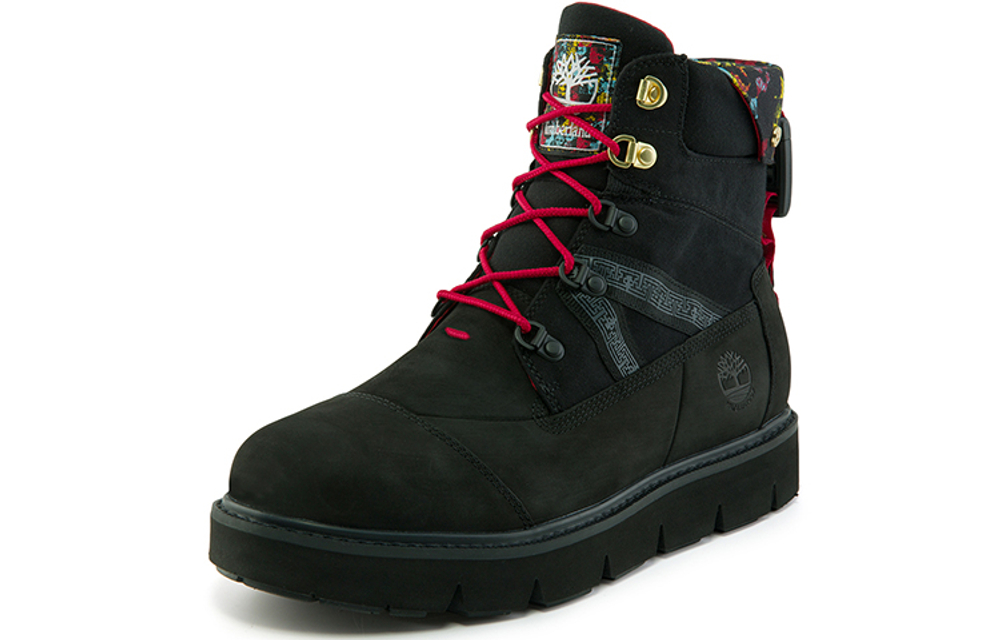 Timberland Top Grain Cow Leather Abrasion Resistant Knee High Outdoor Boots Men"s Black