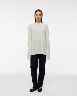 Лонгслив No Name (Ноу нэйм) тонкий трикотаж айвори