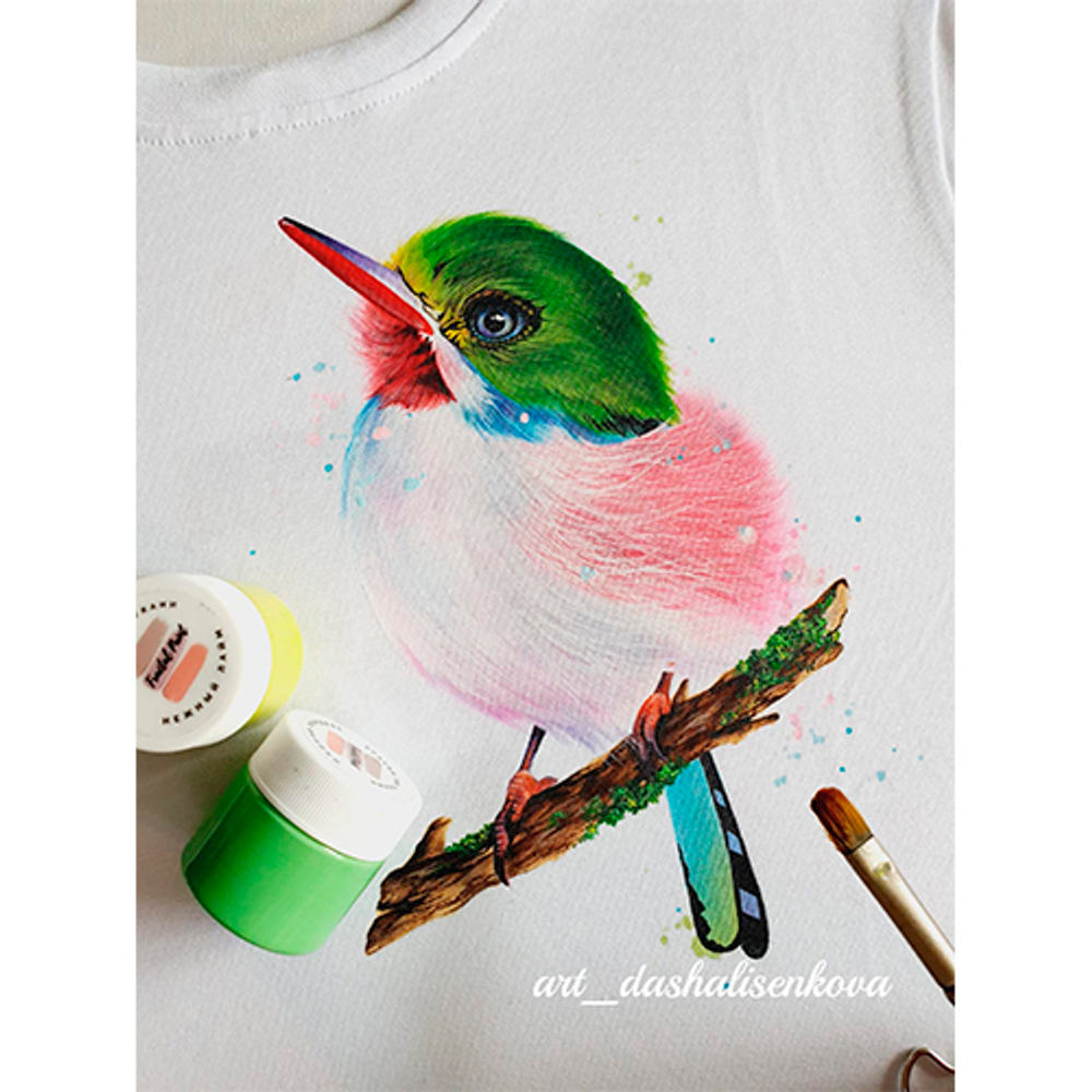 Краска по ткани и обуви, одежды акриловая «Лайм»