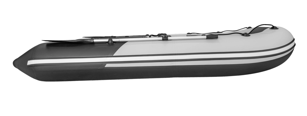 Лодка Ривьера 3200 СК компакт, 3200*1500*420 мм., цвет серый - черный