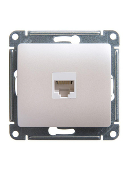 Розетка компьютерная 1-м Glossa RJ45 кат.5E механизм перламутр. SE GSL000681K