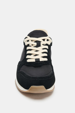 ZARA КОНТРАСТНЫЕ БЕГОВЫЕ КРОССОВКИ, ЧЕРНЫЙ