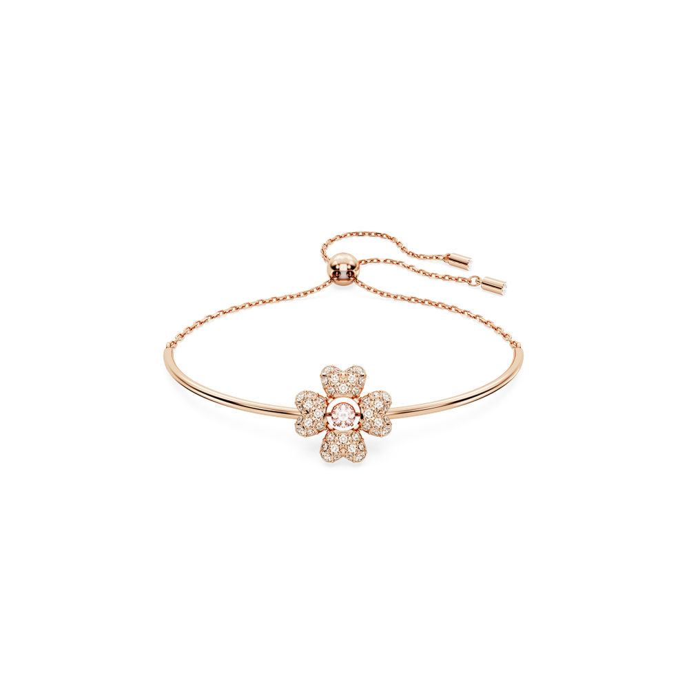 IDYLLIA:BRACELET CZ CLOVER SILK/ROS M