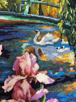 "Ирис и лебедь"-35264 вышивка