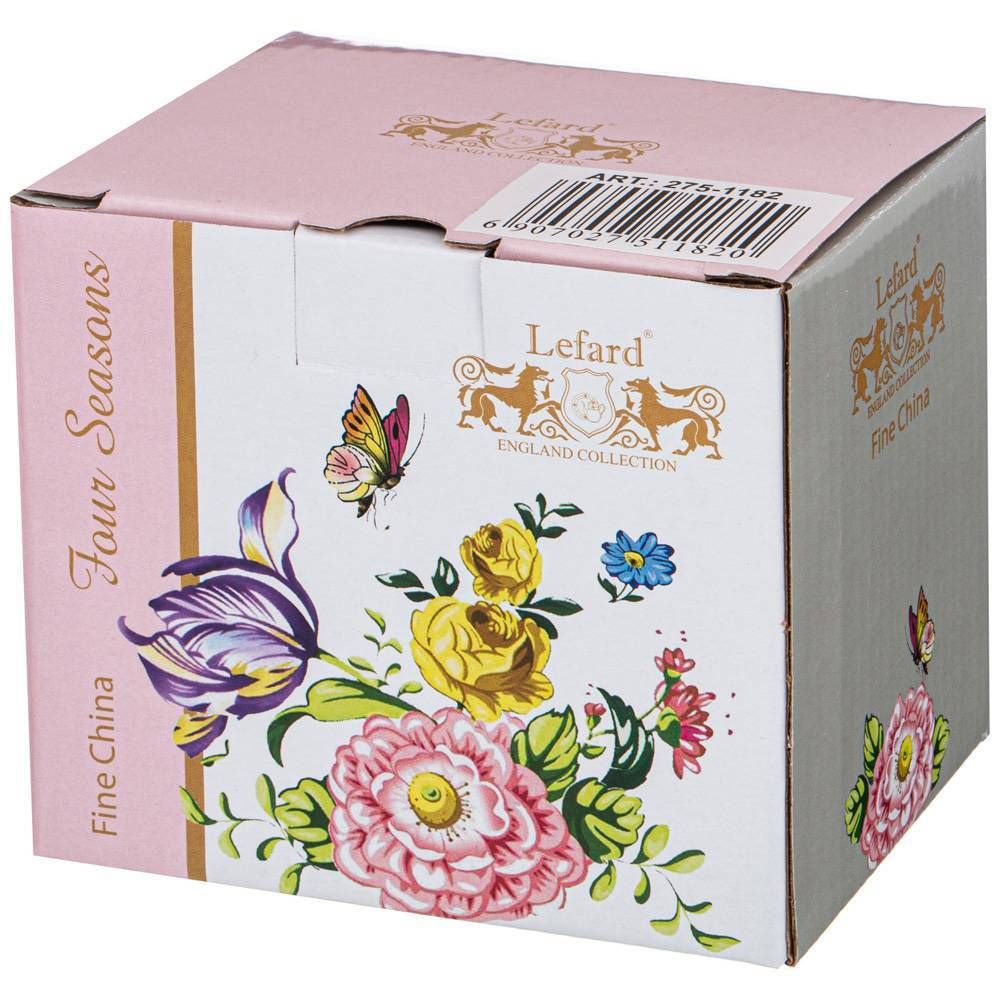 КРУЖКА LEFARD "ВРЕМЕНА ГОДА" 420 МЛ СЕРАЯ (КОР=48ШТ.)