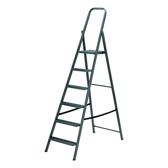 Стремянка 6 ступеней, компактная, стальная Сибртех