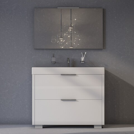 Тумба с раковиной NORMAL, 120x45x87, белый глянцевый, ST-B7L2124-BA001-SIP