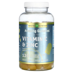 Amazing Nutrition, Amazing Gummies, витамин C и цинк, со вкусом лимонного мороженого, 120 жевательных таблеток