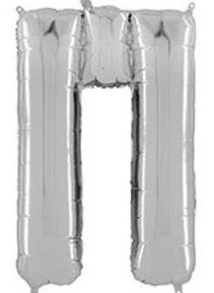 Буква "П" серебро 65 см
